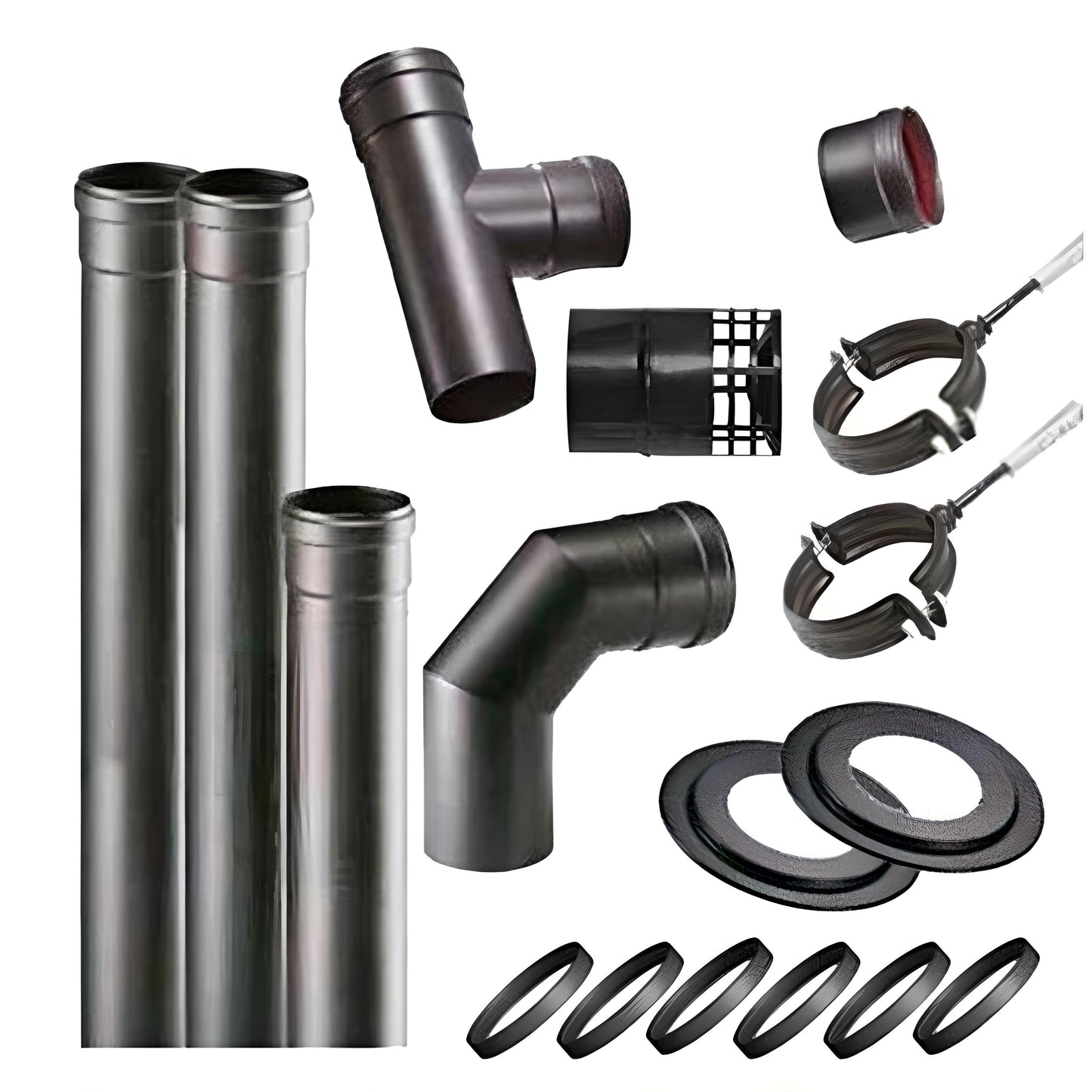 Einzelrohrsatz für Pelletöfen 80mm